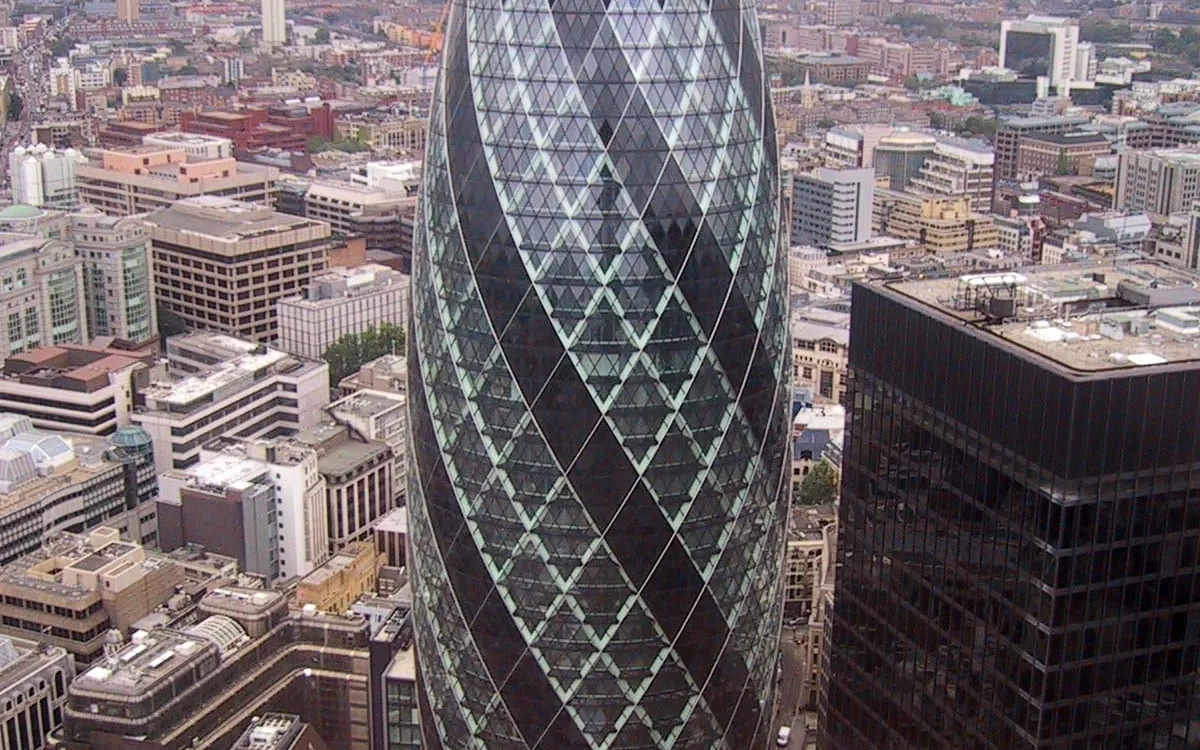 30 St Mary Axe (the Gherkin) in London, one of the J. Safra Group's most prominent real estate holdings