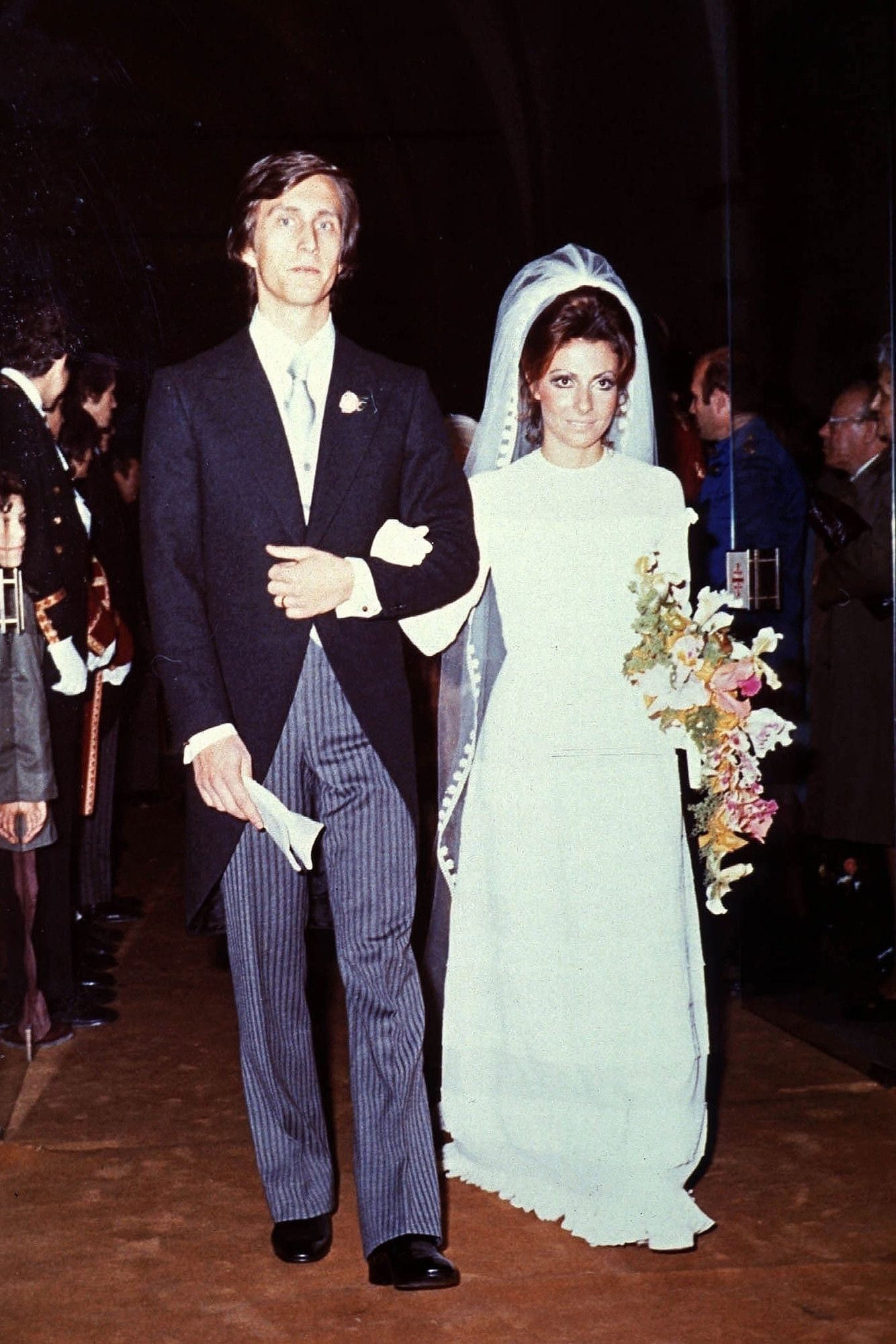 Maurizio Gucci and Patrizia Reggiani at their 1973 wedding